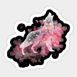 See Thru Galaxy Dog Floral Look Sticker